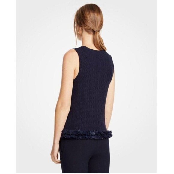 Ann Taylor sleeveless sweater top XSMALL blue NWT - Picture 5 of 16
